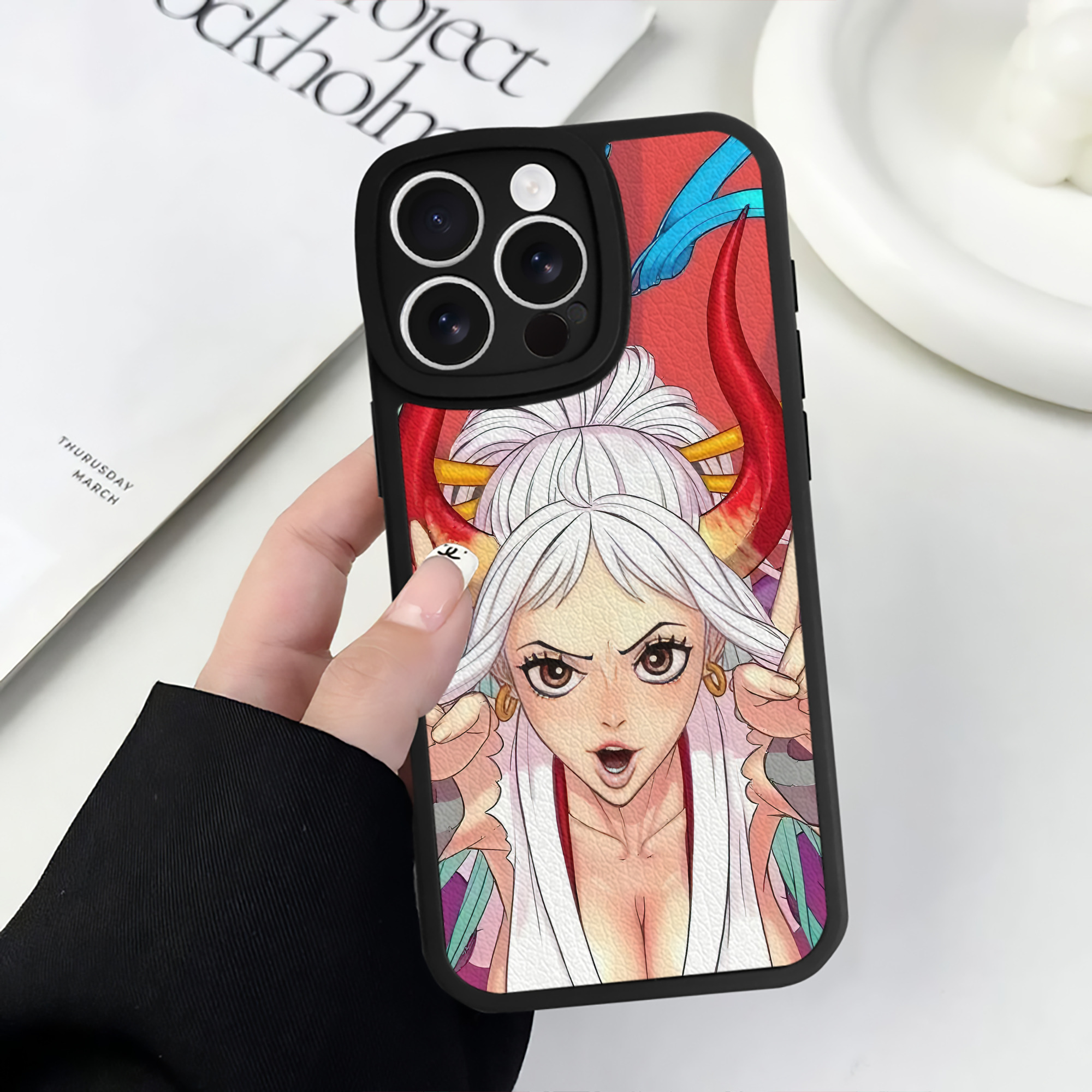 （画像用） ワンピース ONE PIECE 【iPhone 16シリーズ対応】シリコンスマホケース（レザー調） 材質：シリコン